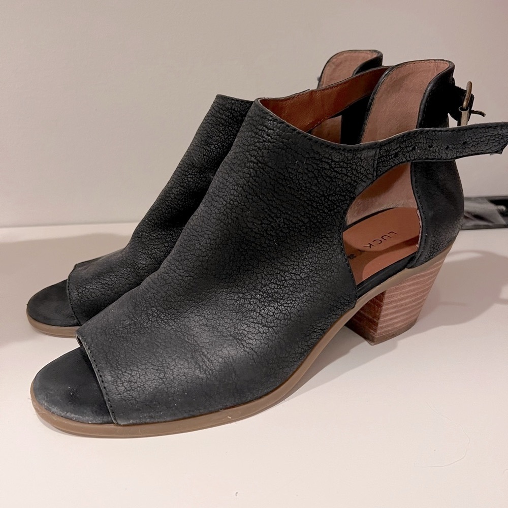 Lucky open toe booties